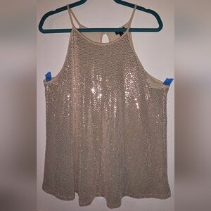 torrid Champagne Sequin High-Neck Tank